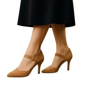 Paul Green Suede Pumps Beige Size 6.5 Quiet Luxury Minimalist Neutral Corpcore